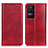 Custodia Portafoglio In Pelle Cover con Supporto N01P per Xiaomi Poco F4 5G Rosso