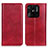 Custodia Portafoglio In Pelle Cover con Supporto N01P per Xiaomi Redmi 10 Power Rosso