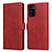 Custodia Portafoglio In Pelle Cover con Supporto N02 per Samsung Galaxy Note 20 5G Rosso