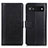 Custodia Portafoglio In Pelle Cover con Supporto N02P per Google Pixel 7a 5G Nero