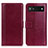 Custodia Portafoglio In Pelle Cover con Supporto N02P per Google Pixel 7a 5G Rosso