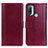 Custodia Portafoglio In Pelle Cover con Supporto N02P per Motorola Moto E40 Rosso