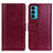 Custodia Portafoglio In Pelle Cover con Supporto N02P per Motorola Moto Edge 20 5G Rosso