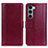 Custodia Portafoglio In Pelle Cover con Supporto N02P per Motorola Moto G200 5G Rosso