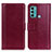 Custodia Portafoglio In Pelle Cover con Supporto N02P per Motorola Moto G40 Fusion Rosso