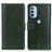Custodia Portafoglio In Pelle Cover con Supporto N02P per Motorola Moto G41 Verde
