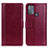 Custodia Portafoglio In Pelle Cover con Supporto N02P per Motorola Moto G50 Rosso