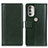 Custodia Portafoglio In Pelle Cover con Supporto N02P per Motorola Moto G51 5G Verde