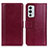 Custodia Portafoglio In Pelle Cover con Supporto N02P per OnePlus 9RT 5G Rosso