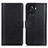 Custodia Portafoglio In Pelle Cover con Supporto N02P per OnePlus Ace 5G Nero