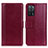 Custodia Portafoglio In Pelle Cover con Supporto N02P per Oppo A53s 5G Rosso