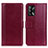 Custodia Portafoglio In Pelle Cover con Supporto N02P per Oppo A74 4G Rosso