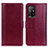 Custodia Portafoglio In Pelle Cover con Supporto N02P per Oppo A94 5G Rosso