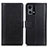 Custodia Portafoglio In Pelle Cover con Supporto N02P per Oppo F21s Pro 4G Nero