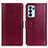 Custodia Portafoglio In Pelle Cover con Supporto N02P per Oppo Reno6 Pro 5G India Rosso