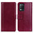 Custodia Portafoglio In Pelle Cover con Supporto N02P per Realme 9 5G India Rosso