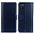 Custodia Portafoglio In Pelle Cover con Supporto N02P per Samsung Galaxy A03s Blu