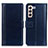 Custodia Portafoglio In Pelle Cover con Supporto N02P per Samsung Galaxy S24 Plus 5G Blu