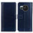 Custodia Portafoglio In Pelle Cover con Supporto N02P per Sharp Aquos R8 Blu