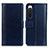 Custodia Portafoglio In Pelle Cover con Supporto N02P per Sony Xperia 10 IV Blu