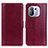 Custodia Portafoglio In Pelle Cover con Supporto N02P per Xiaomi Mi 11 Pro 5G Rosso