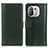 Custodia Portafoglio In Pelle Cover con Supporto N02P per Xiaomi Mi 11 Pro 5G Verde