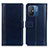 Custodia Portafoglio In Pelle Cover con Supporto N02P per Xiaomi Poco C55 Blu