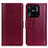 Custodia Portafoglio In Pelle Cover con Supporto N02P per Xiaomi Redmi 10 India Rosso