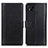 Custodia Portafoglio In Pelle Cover con Supporto N02P per Xiaomi Redmi 9C NFC Nero