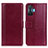 Custodia Portafoglio In Pelle Cover con Supporto N02P per Xiaomi Redmi K50 Gaming 5G Rosso