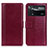 Custodia Portafoglio In Pelle Cover con Supporto N02P per Xiaomi Redmi Note 11E Pro 5G Rosso