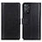 Custodia Portafoglio In Pelle Cover con Supporto N02P per Xiaomi Redmi Note 12 Pro 4G Nero