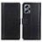 Custodia Portafoglio In Pelle Cover con Supporto N02P per Xiaomi Redmi Note 12 Turbo 5G Nero