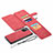 Custodia Portafoglio In Pelle Cover con Supporto N03 per Samsung Galaxy Note 20 5G Rosso