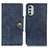 Custodia Portafoglio In Pelle Cover con Supporto N03P per Motorola Moto E32s Blu