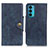 Custodia Portafoglio In Pelle Cover con Supporto N03P per Motorola Moto Edge 20 5G Blu