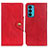 Custodia Portafoglio In Pelle Cover con Supporto N03P per Motorola Moto Edge 20 5G Rosso