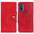 Custodia Portafoglio In Pelle Cover con Supporto N03P per Motorola Moto G Pure Rosso