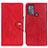 Custodia Portafoglio In Pelle Cover con Supporto N03P per Motorola Moto G50 Rosso