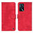 Custodia Portafoglio In Pelle Cover con Supporto N03P per Oppo A54s Rosso