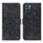 Custodia Portafoglio In Pelle Cover con Supporto N03P per Oppo Reno6 5G Nero