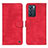 Custodia Portafoglio In Pelle Cover con Supporto N03P per Oppo Reno6 5G Rosso