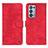 Custodia Portafoglio In Pelle Cover con Supporto N03P per Oppo Reno6 Pro+ Plus 5G Rosso