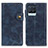 Custodia Portafoglio In Pelle Cover con Supporto N03P per Realme 8 Pro Blu