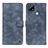 Custodia Portafoglio In Pelle Cover con Supporto N03P per Realme C21 Blu