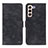 Custodia Portafoglio In Pelle Cover con Supporto N03P per Samsung Galaxy S21 FE 5G Nero