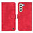 Custodia Portafoglio In Pelle Cover con Supporto N03P per Samsung Galaxy S21 FE 5G Rosso