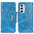 Custodia Portafoglio In Pelle Cover con Supporto N04P per Motorola Moto Edge 30 Pro 5G Cielo Blu