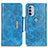 Custodia Portafoglio In Pelle Cover con Supporto N04P per Motorola Moto G31 Cielo Blu