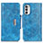 Custodia Portafoglio In Pelle Cover con Supporto N04P per Motorola MOTO G52 Cielo Blu